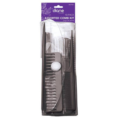 DIANE ASSORTED COMB 10PC KIT