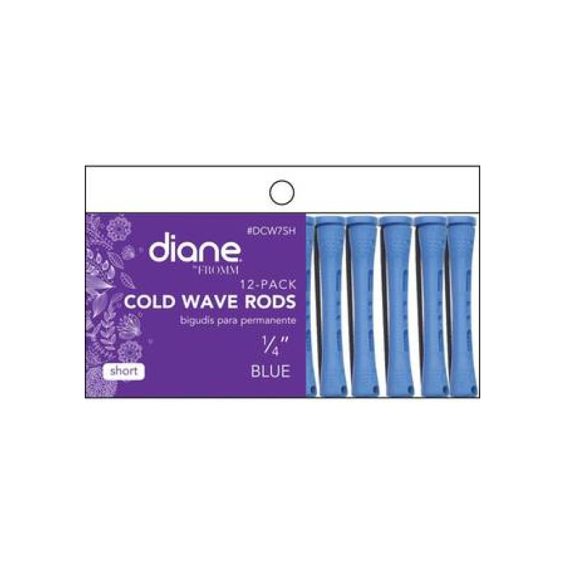 DIANE PERM RODS  BLUE 1/4" 12PK