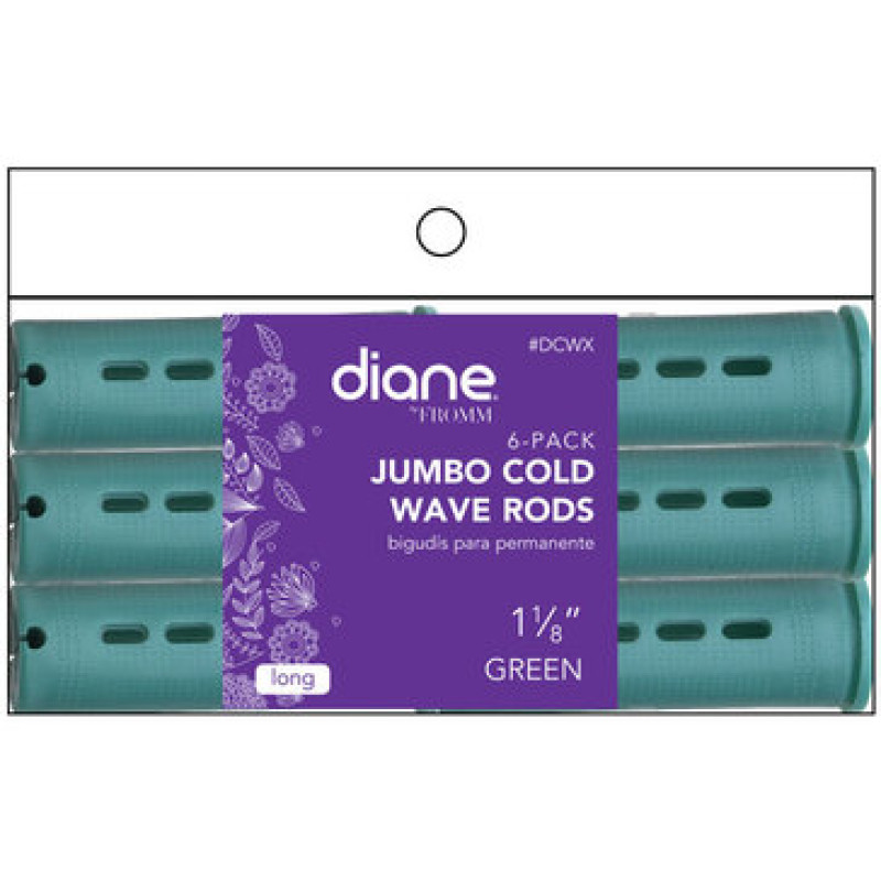 DIANE PERM RODS  GREEN 1-1/8" 6PK