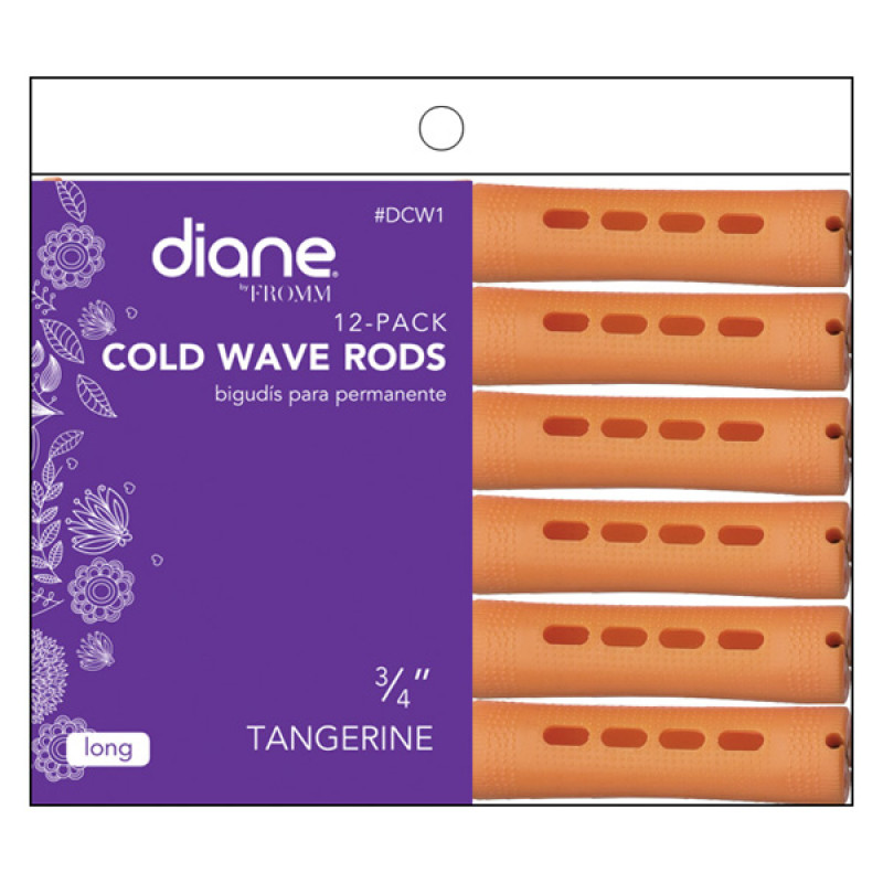 DIANE PERM RODS TANGERINE 3/4" 12PK