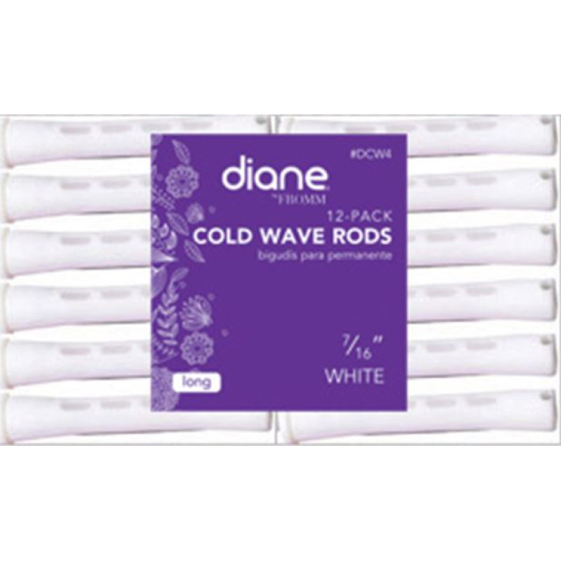 DIANE PERM RODS  WHITE 7/16" 12PK