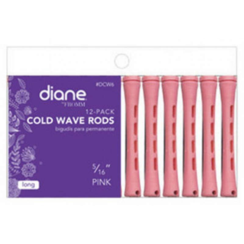 DIANE PERM RODS  PINK 5/16" 12PK