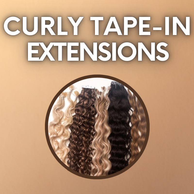 BABE 22" TAPE IN CURLY HAIR EXTENSTIONS #600 DIXIE